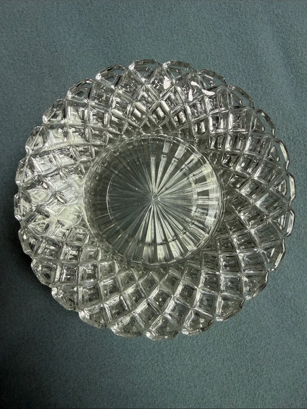 5-Anchor Hocking Waterford Waffle Glass Bread and Butter Plates (set of 5)